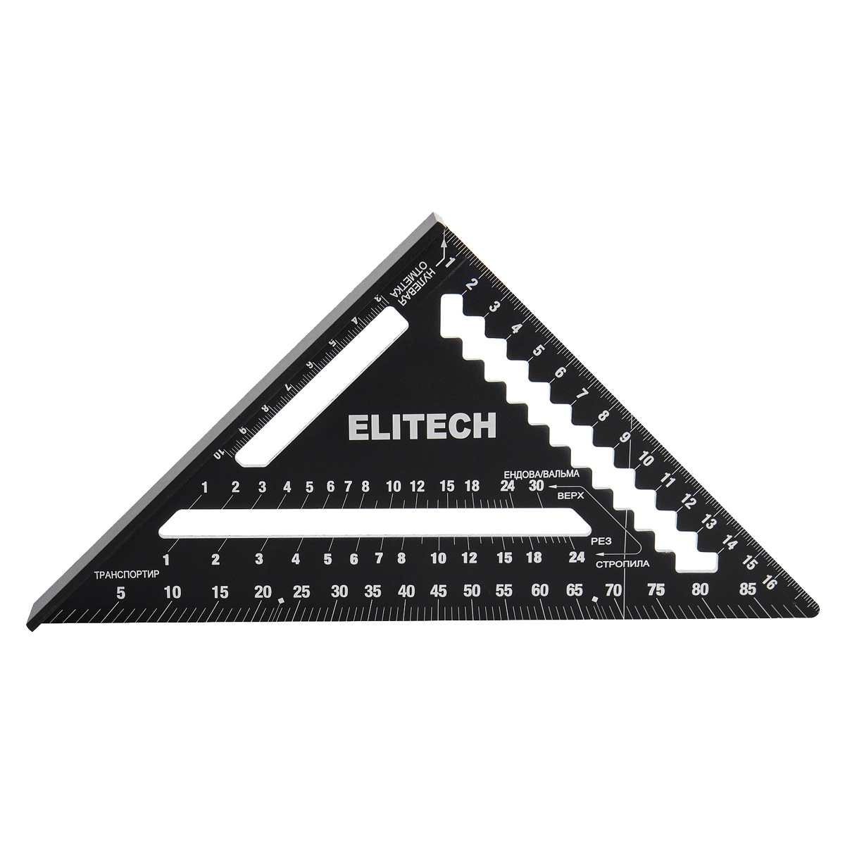Elitech 330101 - угольник-транспортир алюминиевый