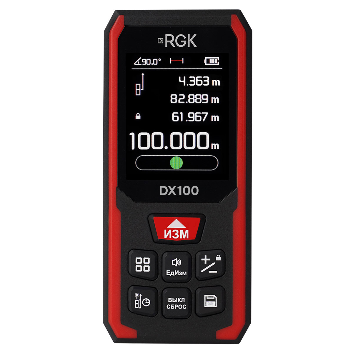 RGK DX100 с поверкой - лазерный дальномер