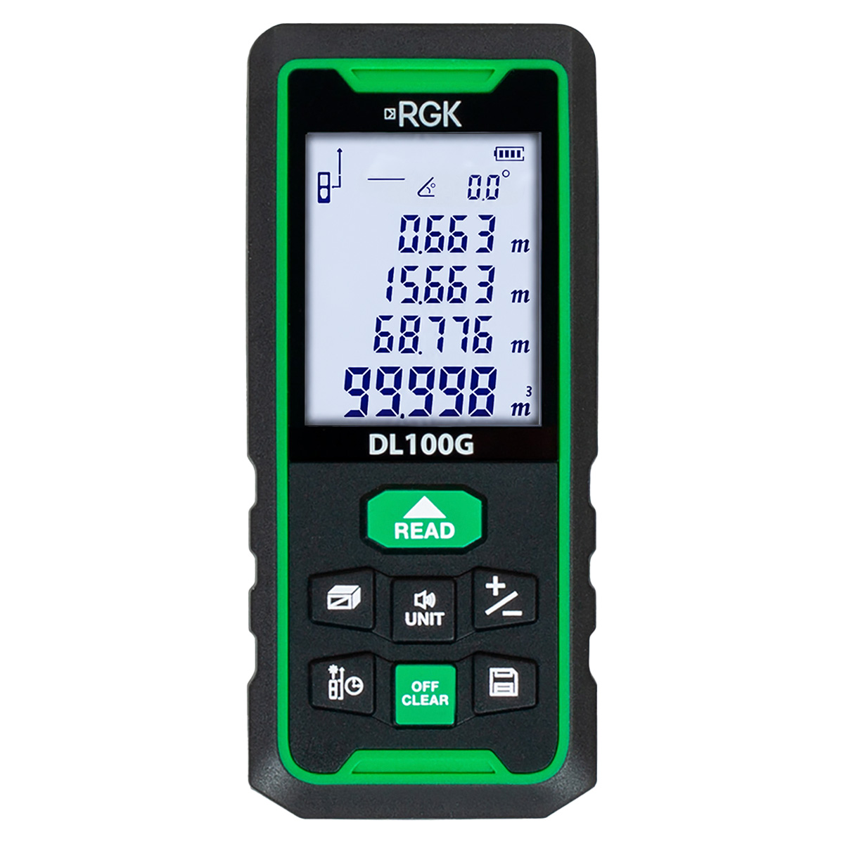 RGK DL100G (с поверкой) - лазерный дальномер с зеленым лучом