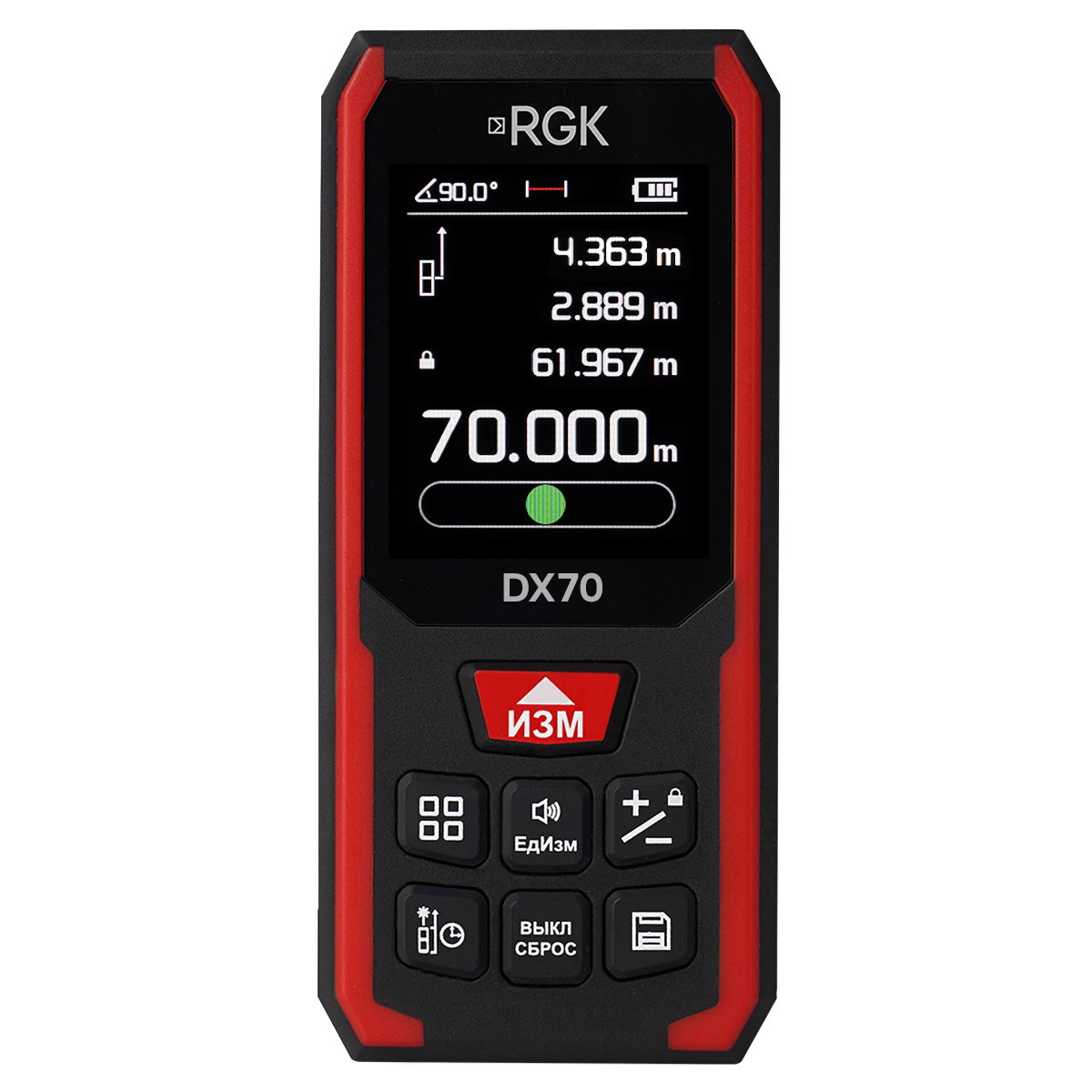 RGK DX70 с поверкой - лазерный дальномер