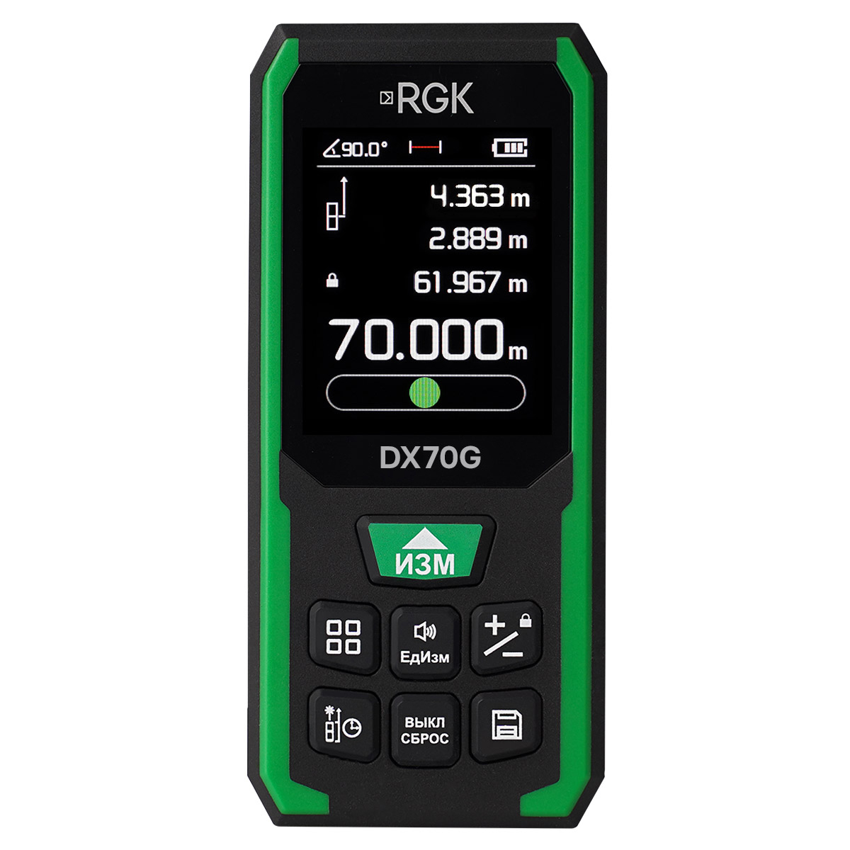 RGK DX70G с поверкой - лазерный дальномер