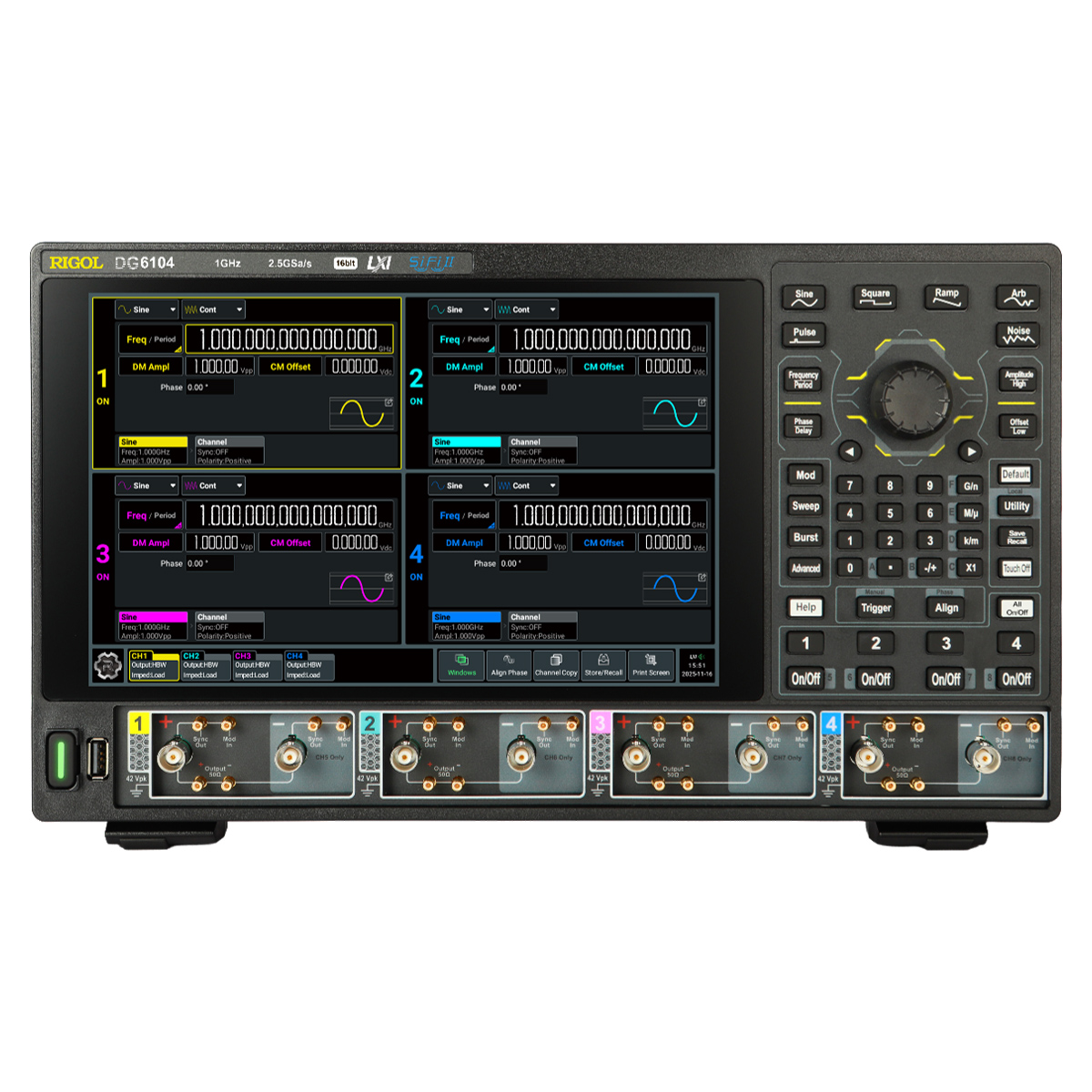 RIGOL DG6104 - генератор сигналов произвольной формы