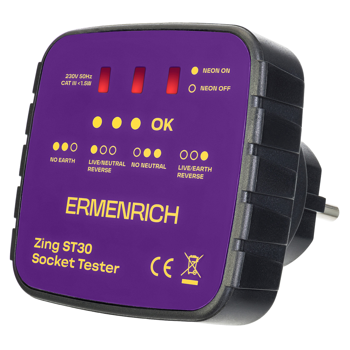 Ermenrich Zing ST30 - тестер розеток