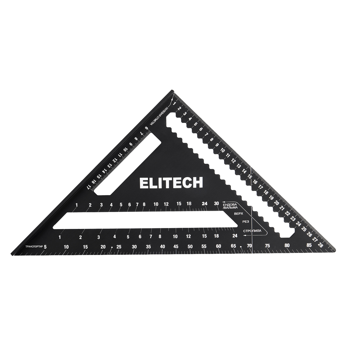 Elitech 330102 - угольник-транспортир алюминиевый