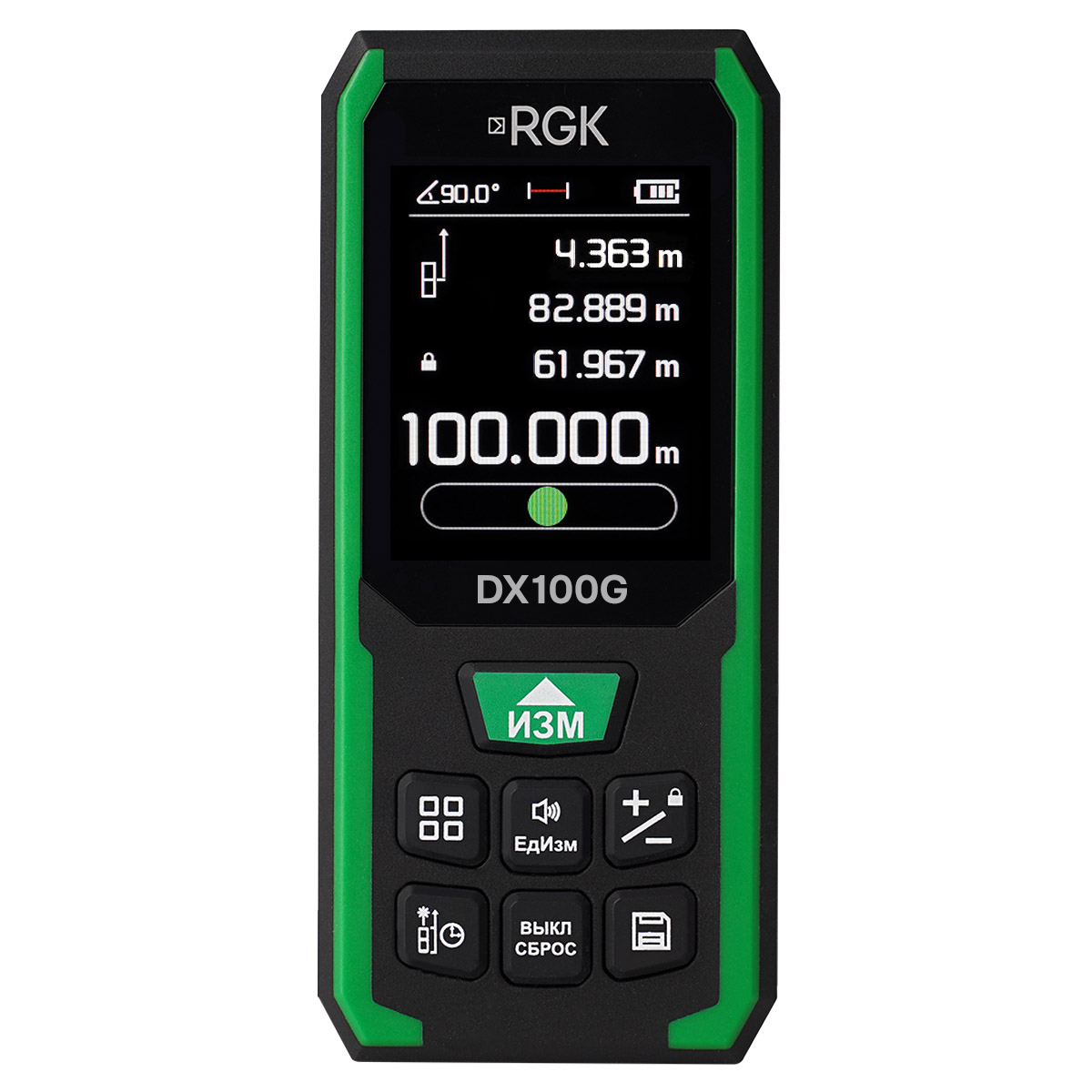 RGK DX100G с поверкой - лазерный дальномер
