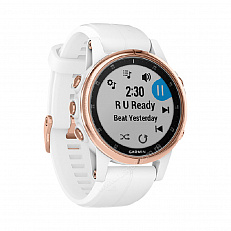 Garmin Fenix 5S Plus Sapphire Rose Gold with White Band GPSEMEA