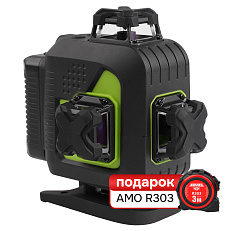 Комплект лазерного уровня RGK PR-4D Green и рулетка AMO R303