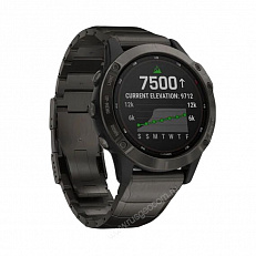 часы Garmin Fenix 6 Pro Solar титановый DLC карбон с DLC титановым ремешком.