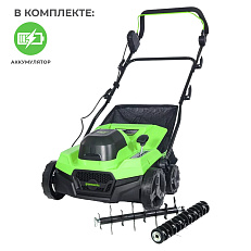 Greenworks GD40SC38II 40V, с АКБ 8 Ач - аэратор-скарификатор аккумуляторный