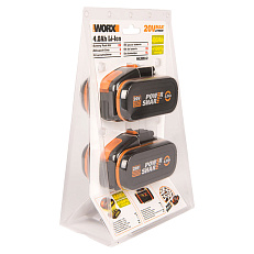 WORX WA3553.2 - комплект 2х аккумулятор 2*20В 4.0 Ач