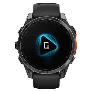 Garmin Fenix 8 Slate Gray 47mm c черным ремешком