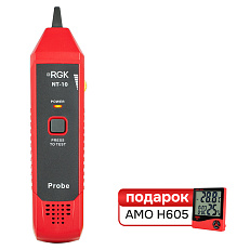 Комплект кабельного тестера RGK NT-10 и термогигрометра AMO H605