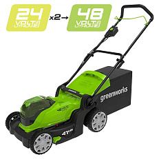 Аккумуляторная газонокосилка Greenworks G24X2LM41, 24V без АКБ и ЗУ