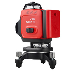 Комплект лазерного уровня RGK ALPHA 4D и рулетка AMO R303