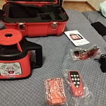 RGK SP-310 + миллиметровый приёмник излучения RGK LD-88 - ротационный нивелир с красным лучом