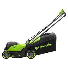Greenworks GD24X2LM411, 2х24V, 41 см, бесщеточная, без АКБ и ЗУ - аккумуляторная газонокосилка