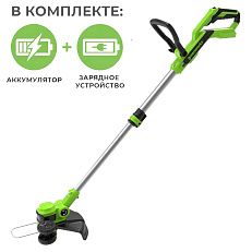 Аккумуляторный триммер Greenworks G24LT30K4UC, 24V c АКБ 4 Ач USB-C + ЗУ