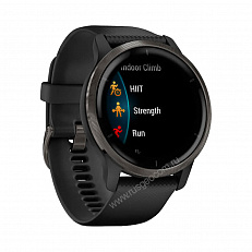 умные Часы Garmin Venu 2 черные с серым безелем