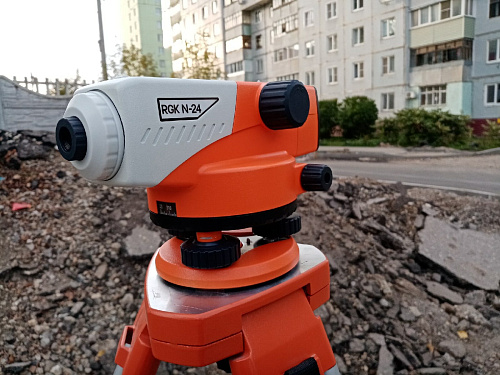 Комплект 3в1: нивелир RGK N-24 + штатив, рейка 7м