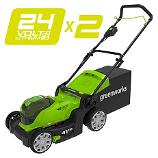 Аккумуляторная газонокосилка Greenworks G24X2LM41, 24V без АКБ и ЗУ