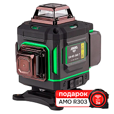 Комплект лазерного уровня AMO LN 4D-360-7 и рулетка AMO R303