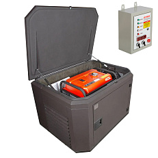 A-iPower A6000EAX в тихом зимнем кожухе 1200 RAL 8019 + блок автозапуска A-iPower 400 В, 25 А