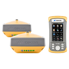 Комплект двух приемников Topcon Hiper VR UHF/GSM и контроллера FC-500