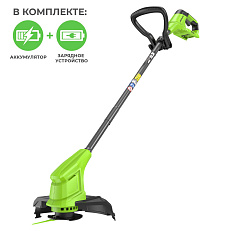 Greenworks G24LT251, 24V с АКБ 2 Ач + ЗУ 2А - аккумуляторный триммер