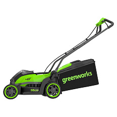 Greenworks GD40LM361 бесщеточная, 40V без АКБ и ЗУ  - аккумуляторная газонокосилка