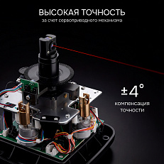 RGK SP-610 - ротационный нивелир  (ротационный / красный луч / 800м с приемником / ±0,05 мм / АКБ)